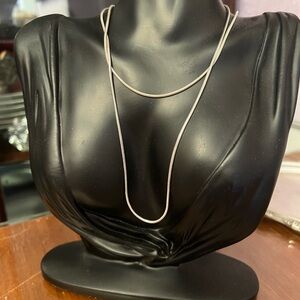 Two Elegant 16” Sterling Silver Necklaces.